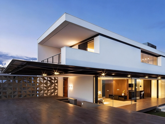 Flat Roof Light Steel Villa