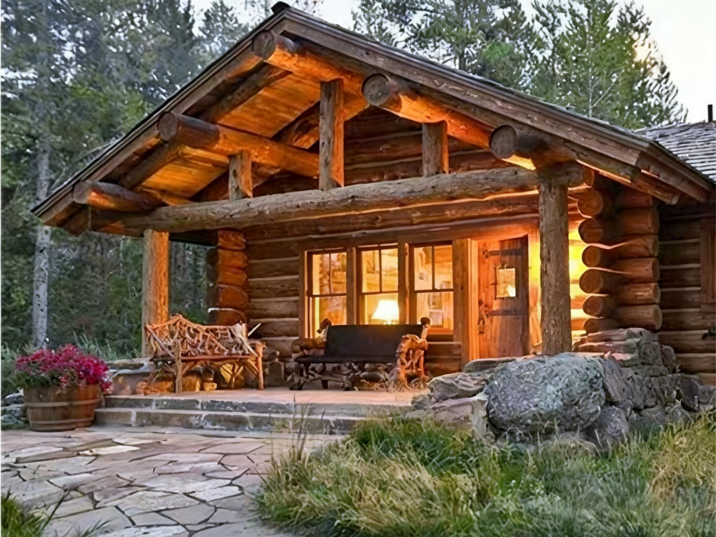 Prefabricated Outdoor Treated Wood Villa Cabin