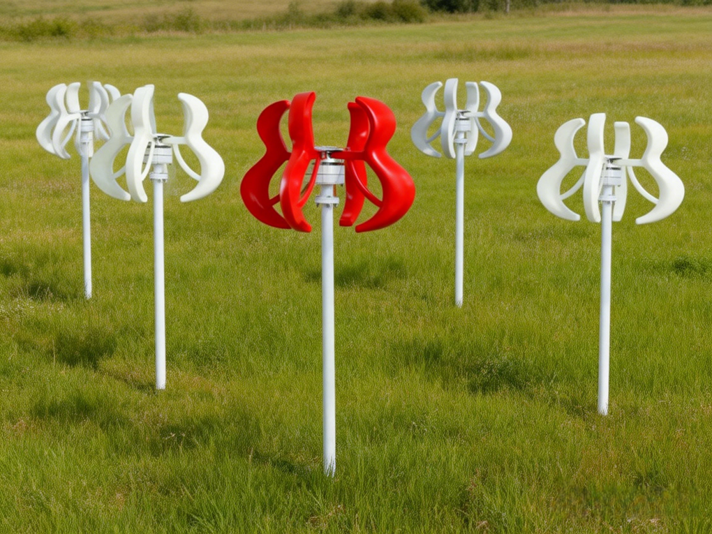 VL Series Vertical Axis Wind Turbine Generator with Motor Kit and Lighting for Camping and Home Use