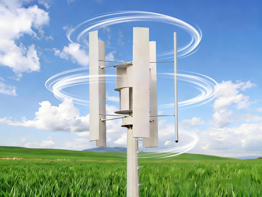 VH Series Vertical Axis Wind Turbine Generator with Motor Kit and Lighting for Camping and Home Use