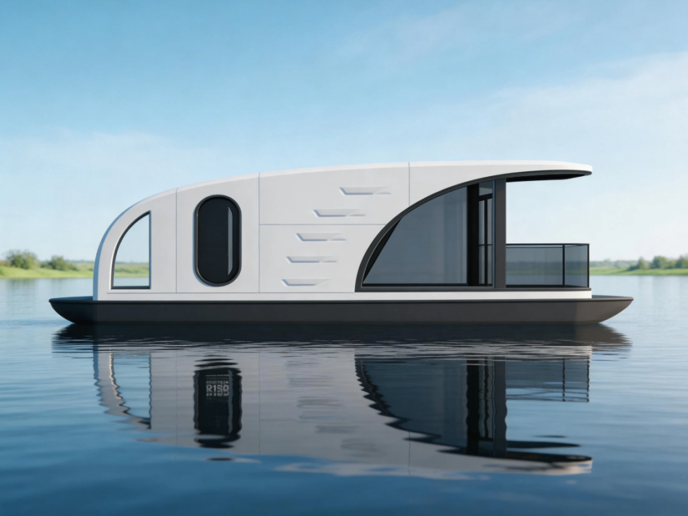 Floating House  Accommodation Multi-Functional Houseboat